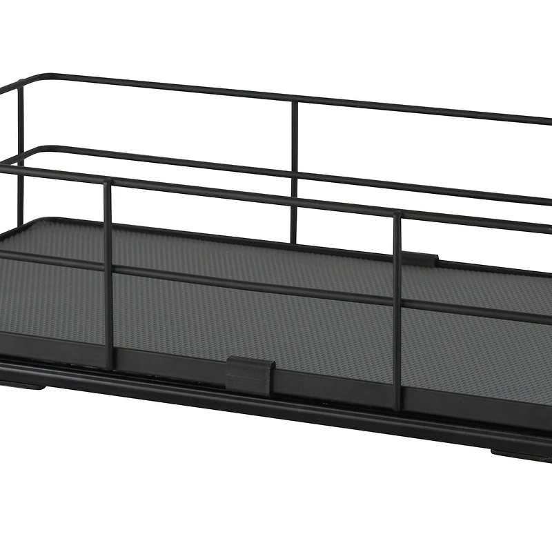 Organize It All Matte Black Slide Out Shelf Organizer