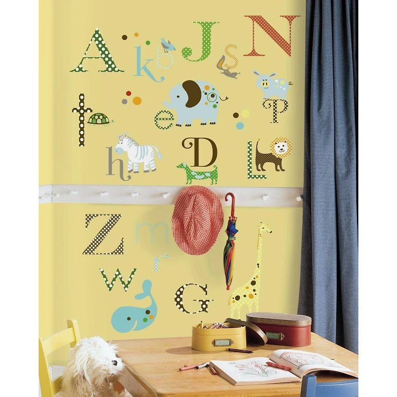 RoomMates Animal Alphabet Peel & Stick Wall Decals