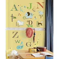 RoomMates Animal Alphabet Peel & Stick Wall Decals