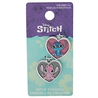 Disney® Stitch & Angel Hearts 2-Piece Enamel Charm Set