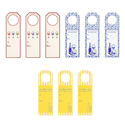 Assorted 7" Wine Gift Tags, 3pc. by Fab Finds