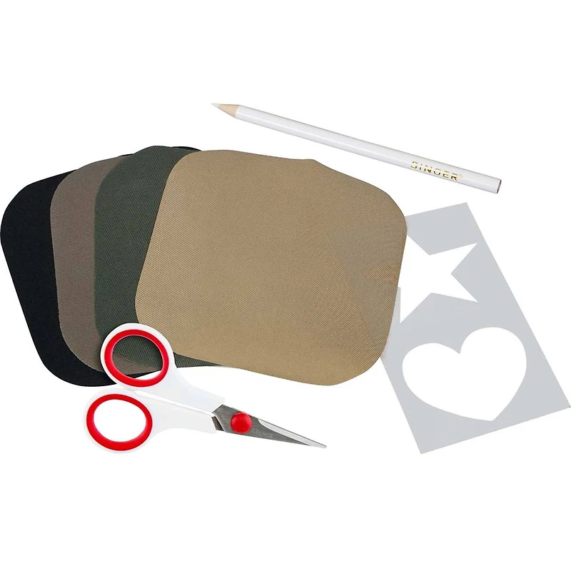 SINGER® Dark Iron-on Twill Patches