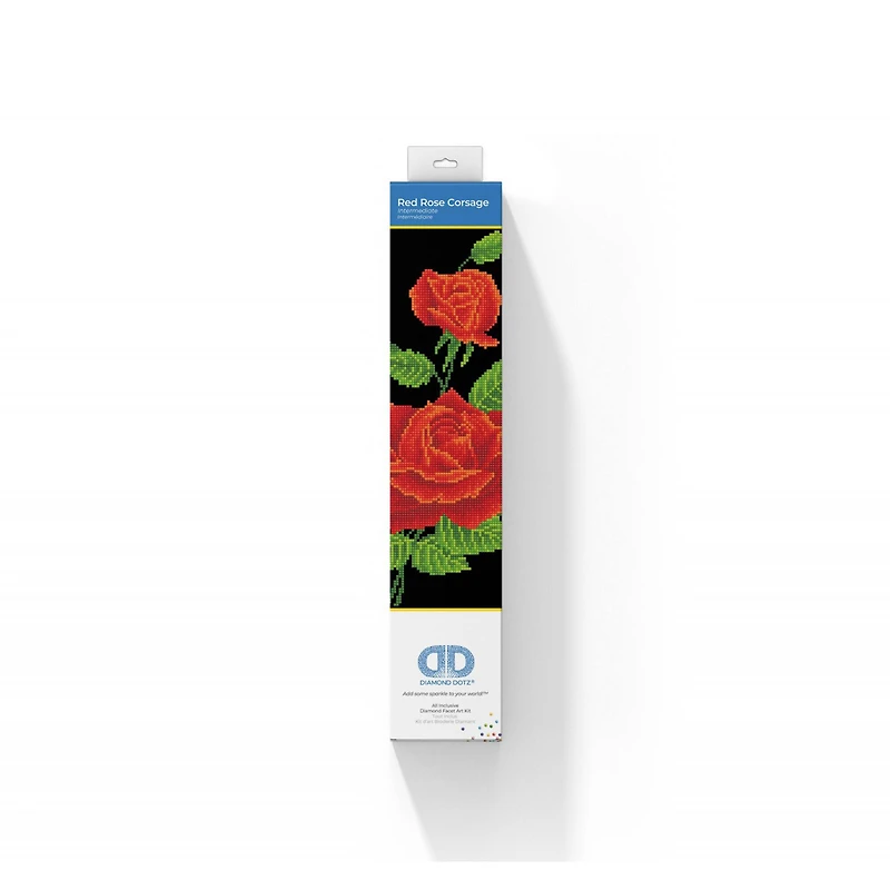 Diamond Dotz® Intermediate Red Rose Corsage Diamond Painting Kit