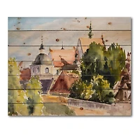 Designart - View of Old Polish City In Nature