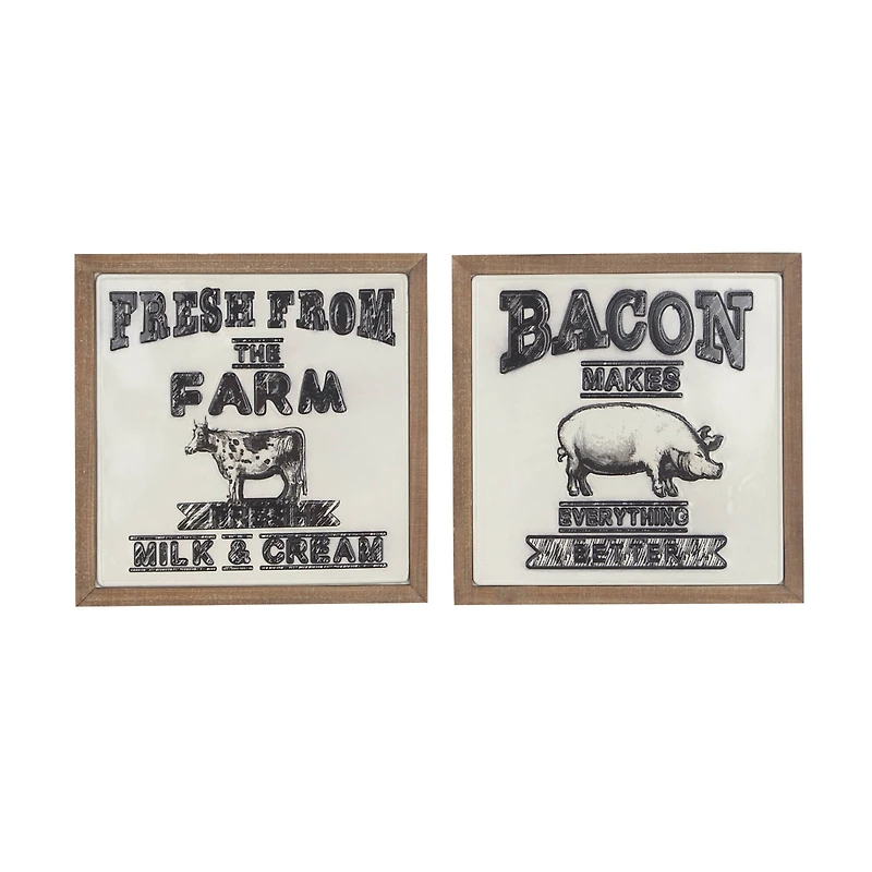 18" Black Farmhouse Wall Sign Set