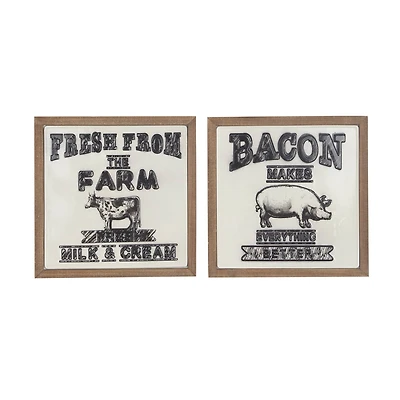 18" Black Farmhouse Wall Sign Set