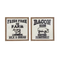 18" Black Farmhouse Wall Sign Set