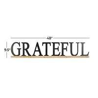 Black Wood Traditional Wall Decor 10" x 48" x 1