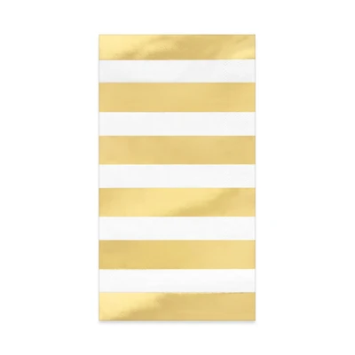 Gold Foil Stripes Paper Napkins by Celebrate It™, 16ct.