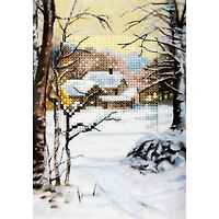 Orchidea Winter Landscape Greeting Card Complete Cross Stitch Kit