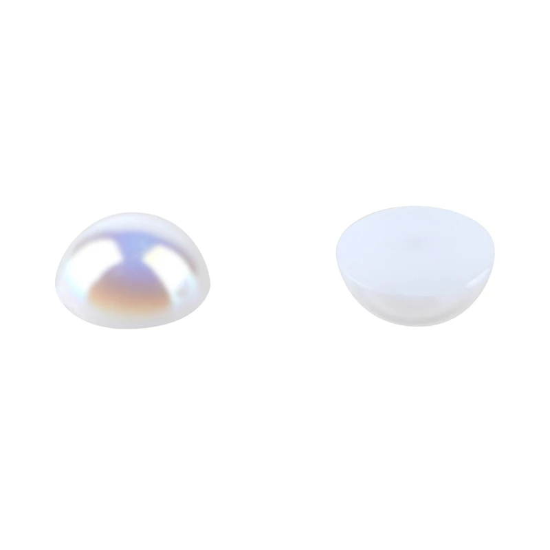 7.5mm White AB Round Flatback Plastic Pearls, 1,200ct. by Bead Landing™