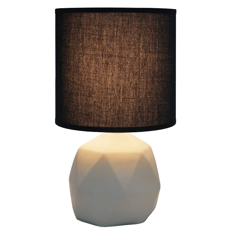Simple Designs 10.6" Geometric Concrete Lamp