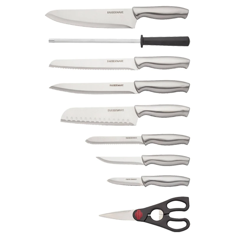 Farberware Stamped Stainless Steel & Graphite 15-Piece Cutlery Set