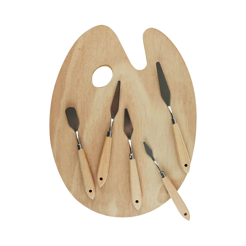 Wood Paint Palette & Knife Set by Artist's Loft®