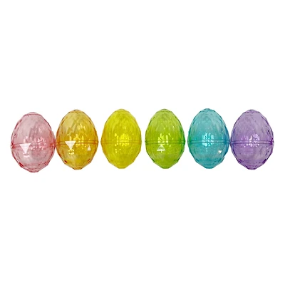 3" Faceted Plastic Easter Eggs, 6ct. by Creatology™