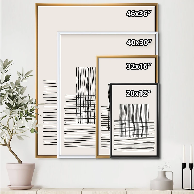 Designart - Minimal Geometric Lines And Squares V