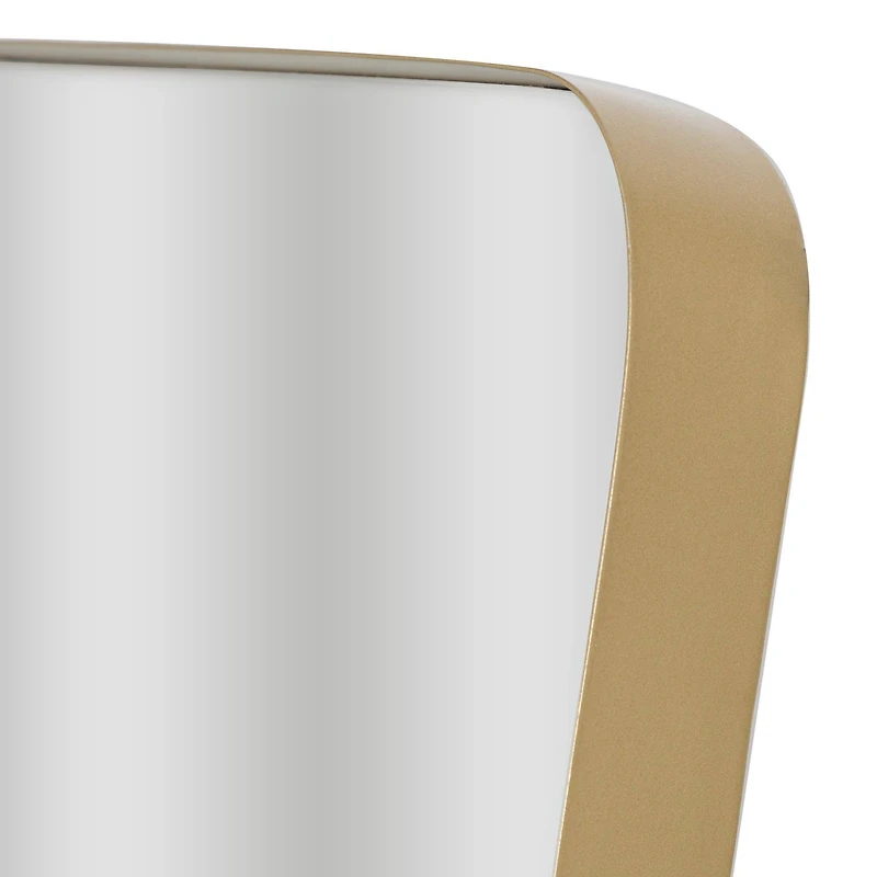 Gold Steel Freestanding Full Length Floor Mirror with Easel, 16" x 63"