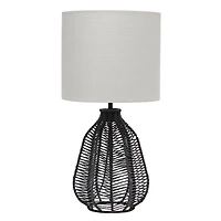 Lalia Home 21" Rattan Paper Rope Table Lamp with Shade