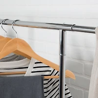 Honey Can Do Rolling Garment Rack w/ Bottom Shelf