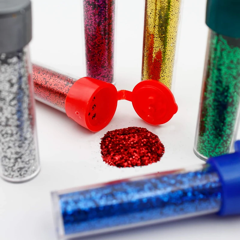 ArtSkills® 8 Color Classic Glitter Shakers with Glue Bottle
