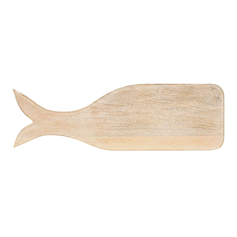 Hello Honey® 20.25" Natural Whale Shaped Acacia & Mango Wood Cheese & Cutting Board