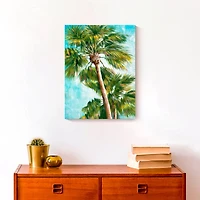 Tropical Palm Trees 12" x 16" Canvas Wall Art