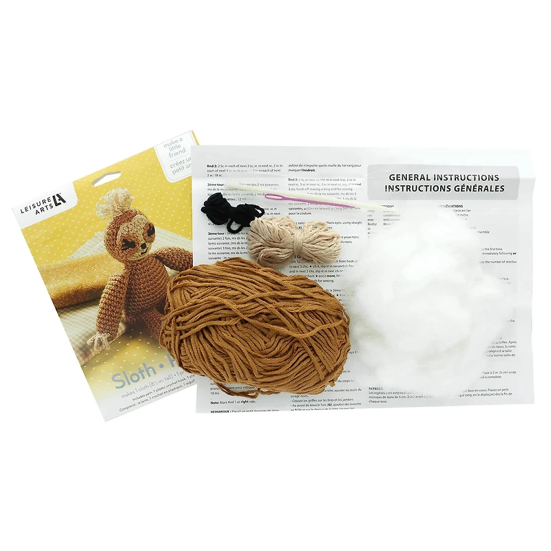 Leisure Arts® Make A Little Friend Sloth Kit