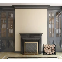 Hastings Home Black Scrolls Firewood Storage Rack