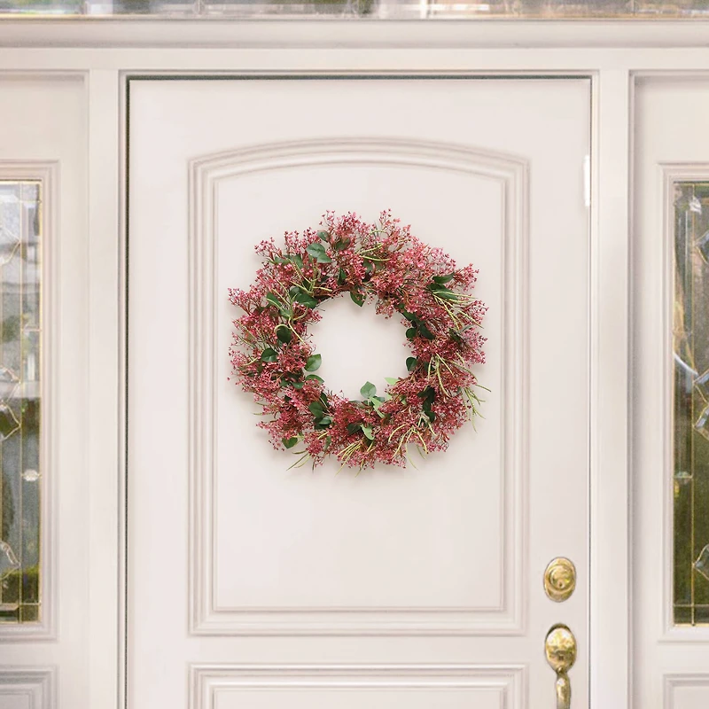 24" Artificial Gypsophila Floral Spring Wreath