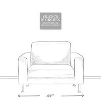 Silence is Golden Canvas Wall Art