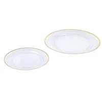 Clear & Gold 40 Piece Dinner & Lunch Plate Set by Celebrate It™