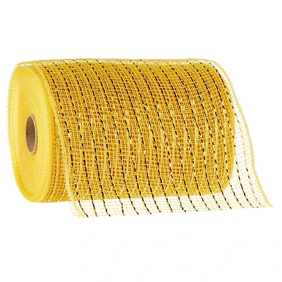 5.5" x 45ft. Mustard Mesh Ribbon by Celebrate It™