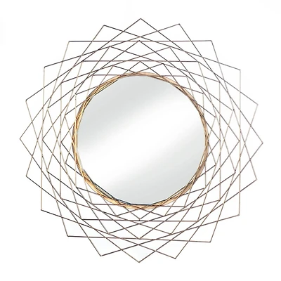 Golden Geometric Wall Mirror