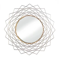 Golden Geometric Wall Mirror