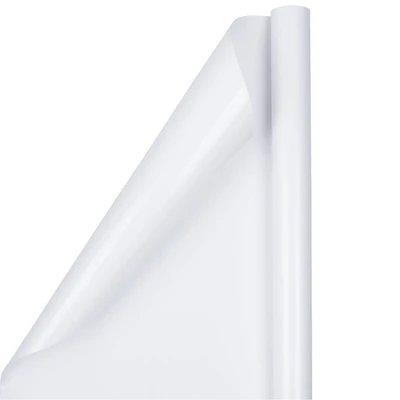 JAM Paper Matte White Holiday Gift Wrap Paper, 4ct.