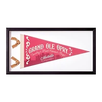 American Art Decor Grand Ole Opry Printed Linen Pennant in Shadowbox Frame - 10" H x 20" L