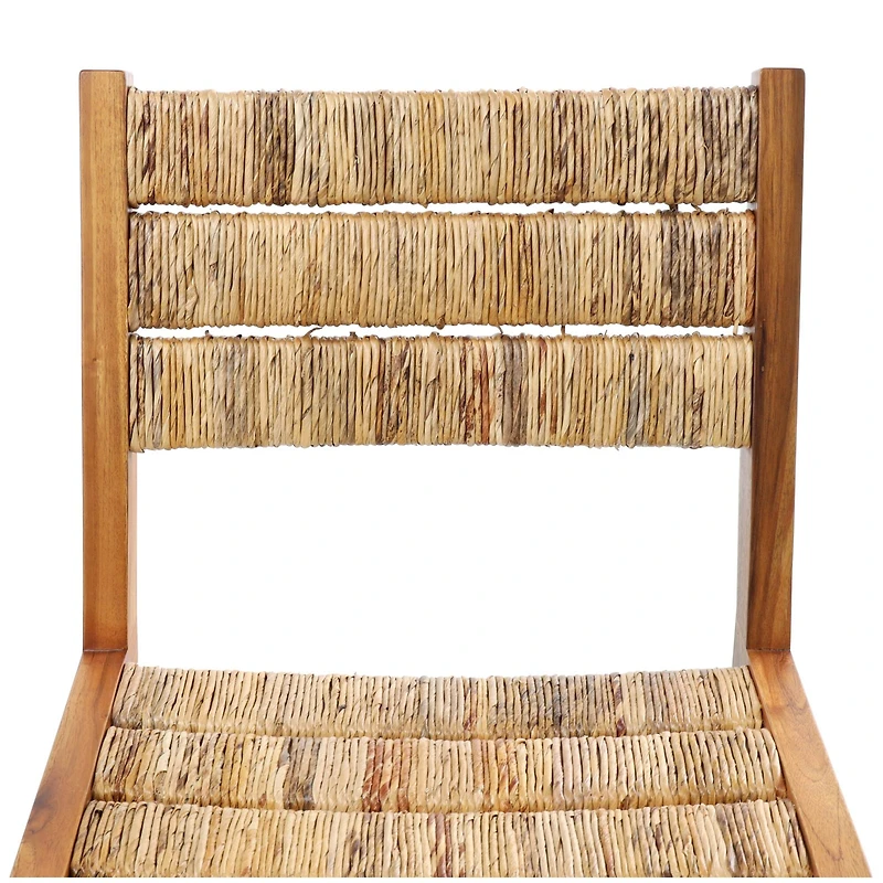 3ft. Light Brown Teak Wood Mid-Century Accent Chairs, 2ct.