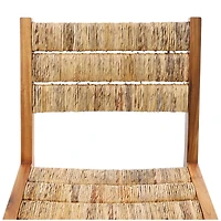 3ft. Light Brown Teak Wood Mid-Century Accent Chairs, 2ct.