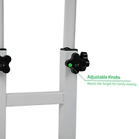 Mind Reader Woodland Collection White Adjustable Mobile Sit & Stand Laptop Desk