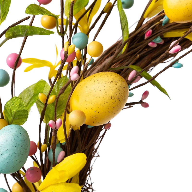 Glitzhome® 22" Easter Egg Wreath