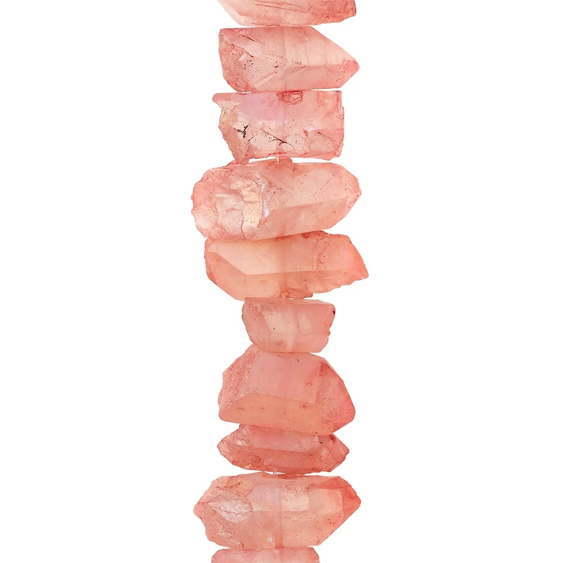 12 Pack: Peach Crystal Chunk Beads by Bead Landing™