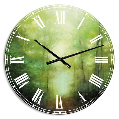 Designart Into the Clearing Forest Farmhouse Wall Clock