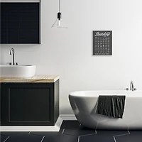 Stupell Industries Laundry Business Symbols Chart Simple Shapes Wood Wall Plaque