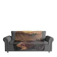 Tuscan Valley Path Coral Fleece Blanket