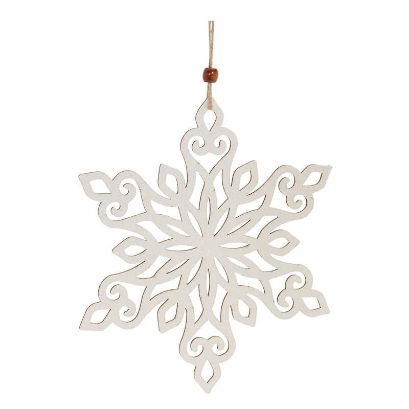 Wood Cut-Out Snowflake Ornament Set