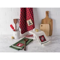 DII® Christmas Fireside Embellished Dishtowels Set