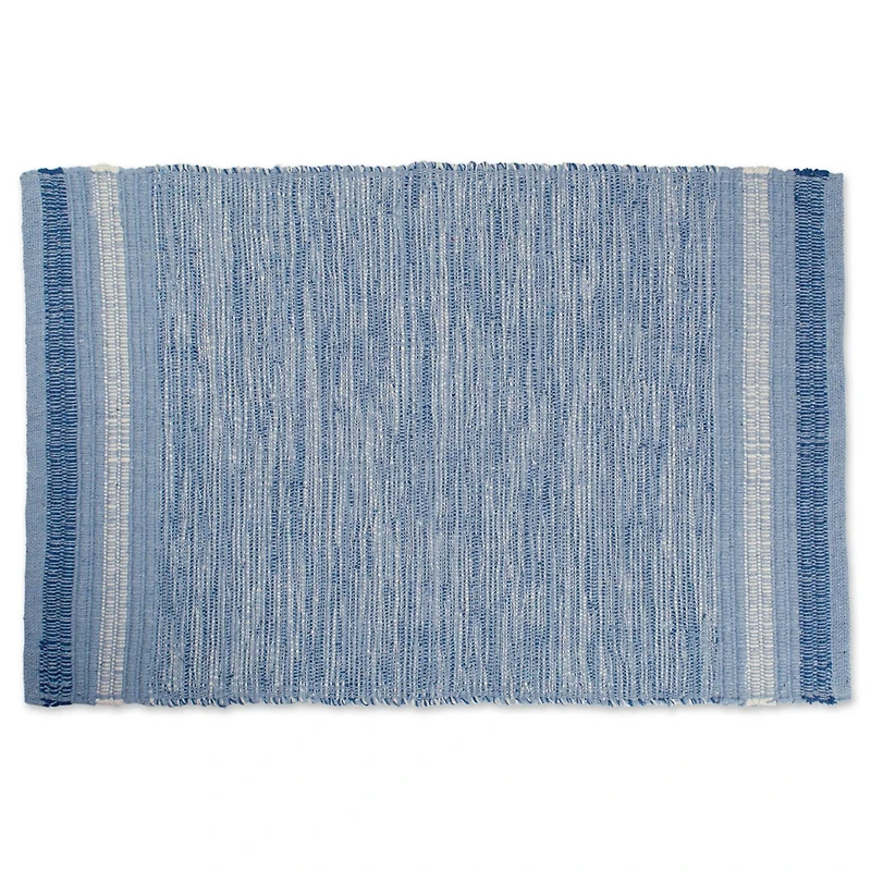 DII® Variegated Blue Recycled Yarn Rug, 2ft. x 3ft.