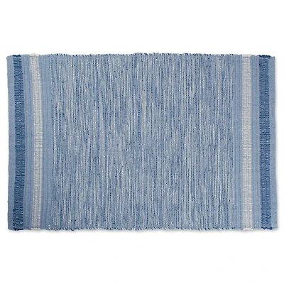DII® Variegated Blue Recycled Yarn Rug, 2ft. x 3ft.
