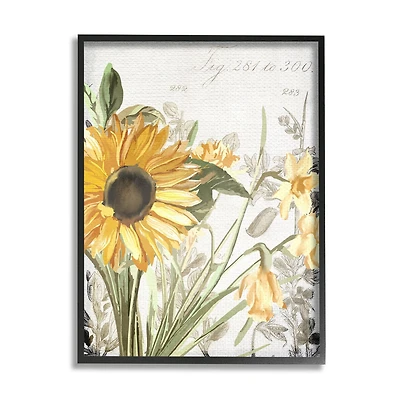 Stupell Industries Soft Sunflower Floral Framed Wall Art