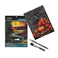 Brea Reese™ 9" x 12" Stained Glass Fall Scratch Art Paper Pad